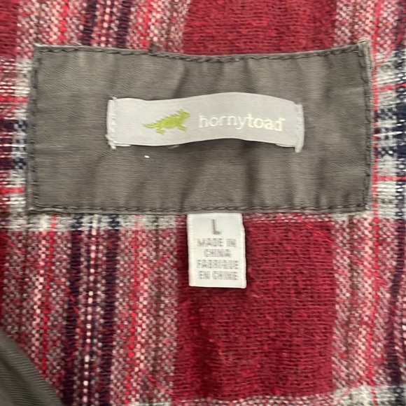 Horny Toad Flannel Lined Utility Jacket Coat Women’s Large Organic Cotton - Picture 2 of 16